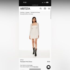 ARITZIA tempest dress - White - size M